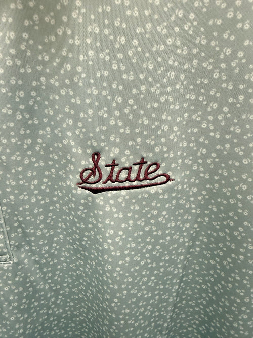 Columbia Mississippi State Rose Tee Men's Polo - Gray