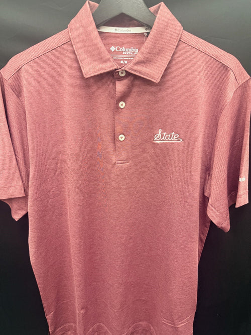 Columbia Mississippi State Sand Tee Men's Polo - Maroon