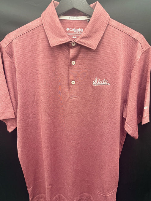 Columbia Mississippi State Sand Tee Men's Polo - Maroon