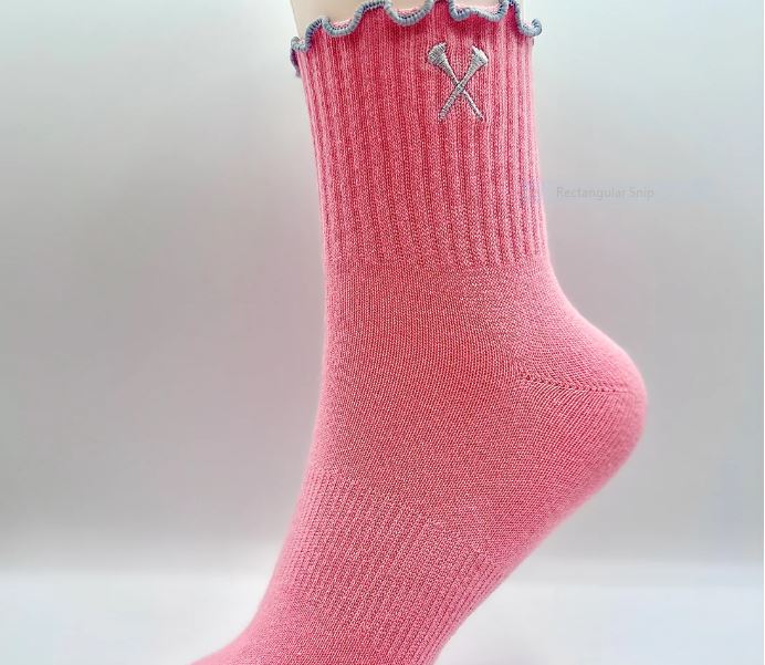 Golf By QD Tee Religion Embroidered Socks - Pink