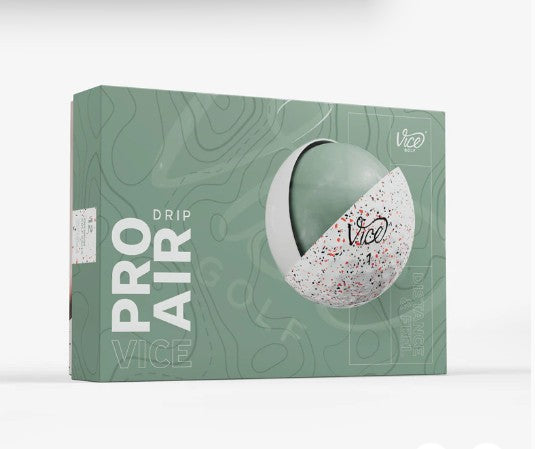 Vice Pro Air Golf Balls - Drip Red Black - 1 Dozen