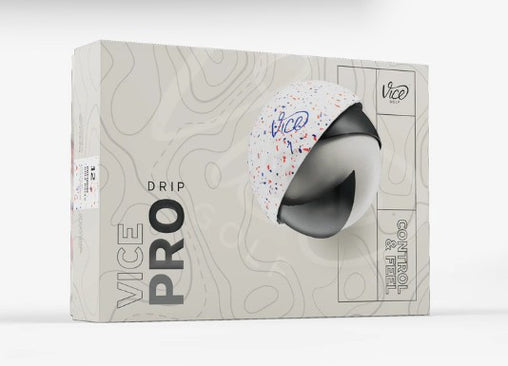 Vice Pro Golf Balls - Drip Red Blue - 1 Dozen
