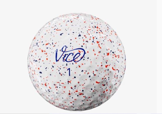 Vice Pro Golf Balls - Drip Red Blue - 3pk