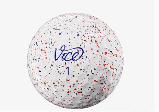 Vice Pro Golf Balls - Drip Red Blue - 3pk