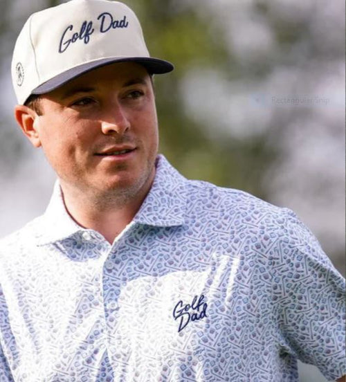 Barstool Sports "Golf Dad" Vices Printed Men's Polo - Blue