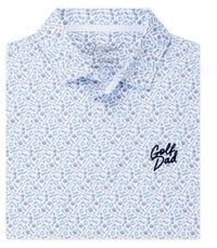 Barstool Sports "Golf Dad" Vices Printed Men's Polo - Blue
